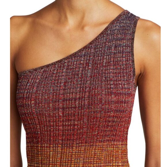Missoni Ombré One-Shoulder Wool-Blend Knit Midi Dress - NWOT - Picture 6 of 10